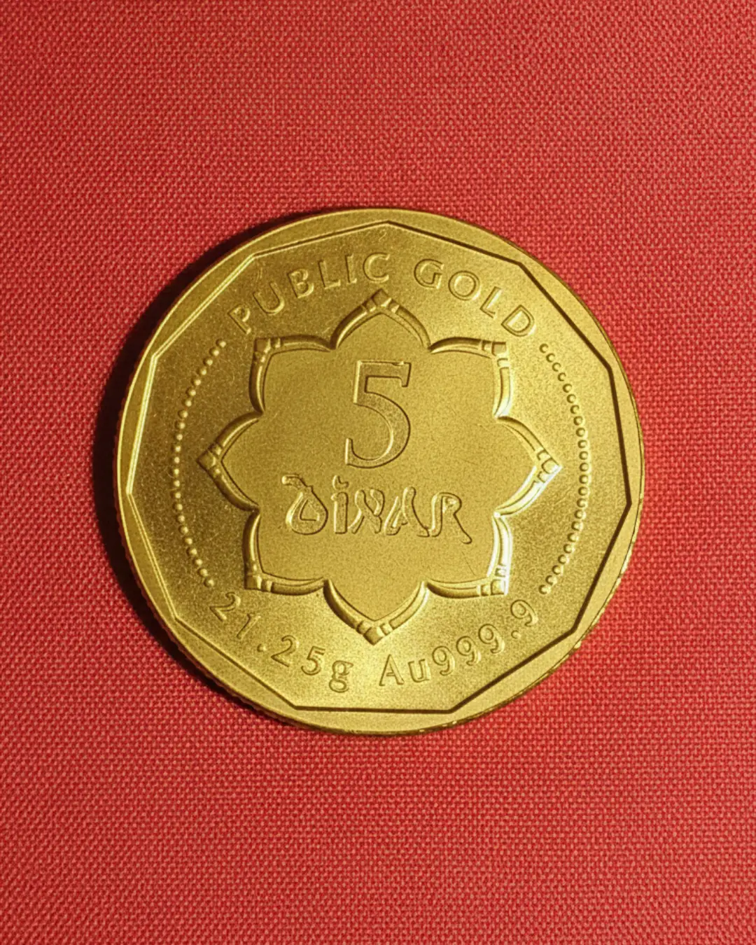 Koin 5 Dinar Emas Public Gold Indonesia 21.25 gram Au 999.9 murni