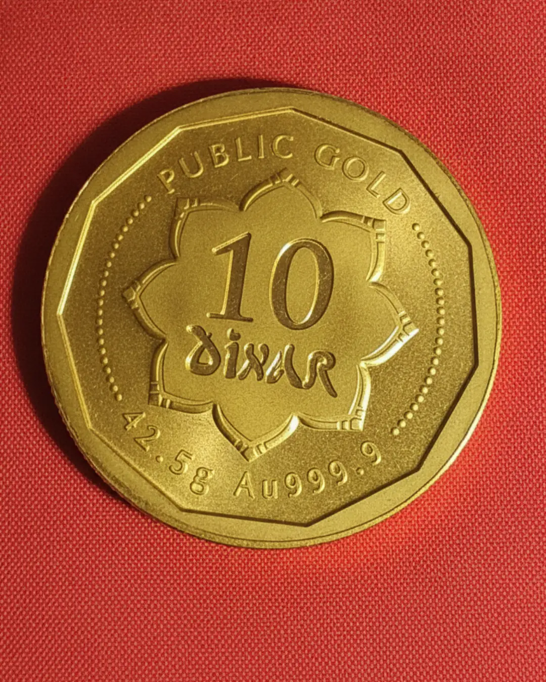 Koin 10 Dinar Emas Public Gold Indonesia 42.5 gram Au 999.9 murni